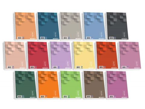 Τετράδιο Skag Σπιράλ UNIVERSITY LAMINATED 17x25 1Θέματος Διάφορα σχέδια Νο2331