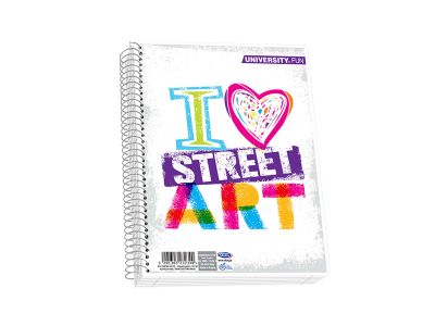 Τετράδιο Skag Σπιράλ UNIVERSITY FUN 17X25 1Θέματος  Διάφορα σχέδια Ν.2501