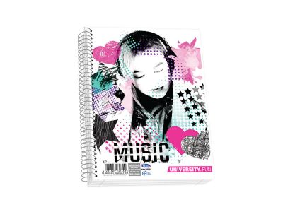 Τετράδιο Skag Σπιράλ UNIVERSITY FUN 17X25 1Θέματος  Διάφορα σχέδια Ν.2501