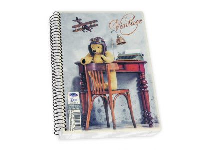 Τετράδιο Skag Σπιράλ VINTAGE 17X25 3Θεμάτων Διάφορα σχέδια  ΝΟ7313