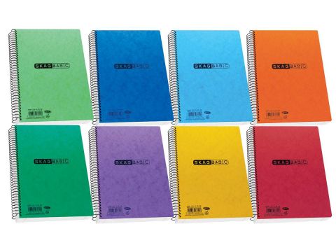 Τετράδιο Skag Σπιράλ   BASIC 17Χ25 2Θεμάτων Διάφορα σχέδια 8ΟGR ΝΟ8002