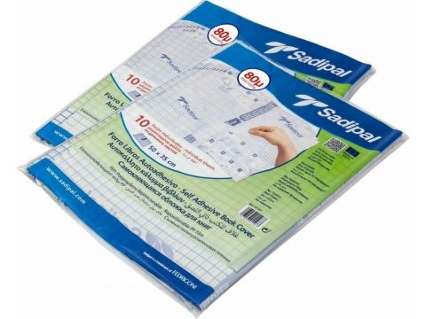 Sadipal Αυτοκόλλητο Φύλλο Ντυσίματος Βιβλίου ή Τετραδίου Διαφανές 50x33cm 10 φύλλα 01127