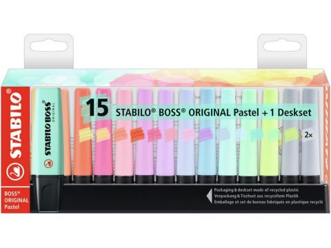 STABILO BOSS DESKSET ΜΑΡΚΑΔΟΡΟΙ PASTEL15τεμ
