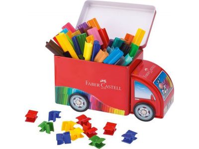 Μαρκαδόροι Ζωγραφικής Λεπτοί Faber-Castell Μεταλλική Κασετίνα φορτηγό σετ 33 τεμαχίων 155533