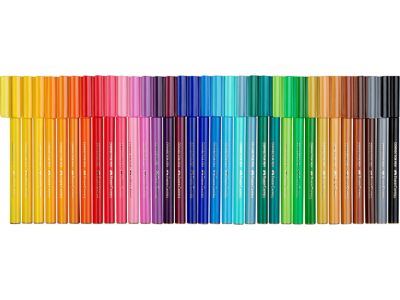 Μαρκαδόροι Ζωγραφικής Λεπτοί Connector Faber-Castell Μεταλλικό Μπαούλο σετ 33 τεμαχίων 155536