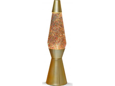 Total Gift Διακοσμητικό Φωτιστικό Lava Lamp σε Χρυσό Χρώμα XL1770