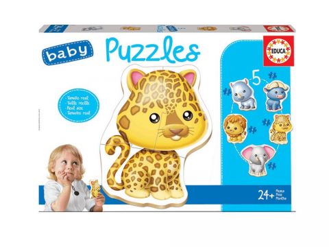 EDUCA Παζλ 3 - 4 -5 τεμ Baby Puzzles: Wild Animals 14197