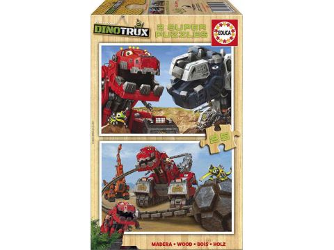 EDUCA Παζλ 2Χ25 τεμ Ξύλινο  Dinotrux 2  17271