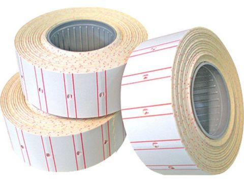 1000 Αυτοκόλλητες Ετικέτες σε Ρολό για Ετικετογράφο με Κόκκινη Ρίγα 21x12mm 1000 Αυτοκόλλητες Ετικέτες σε Ρολό για Ετικετογράφο με Κόκκινη Ρίγα 21x12mm