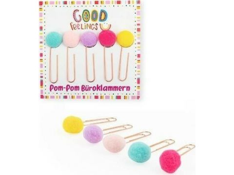 Trendhaus Good Feelings Pom Pom Συνδετήρες 5τμχ CH28610