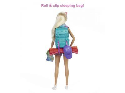 Mattel Λαμπάδα Barbie Family Camping Malibu Κούκλα Κάμπινγκ Με Κουτάβι Και 10+ Αξεσουάρ HDF73