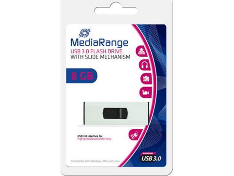 MediaRange 8GB USB 3.0 Stick Λευκό MR914