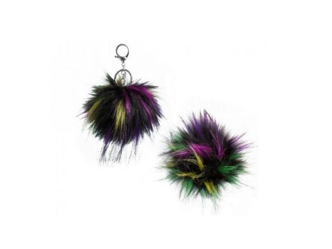 Trendhaus Μπρελόκ Γούνινο Μαύρο CH25368