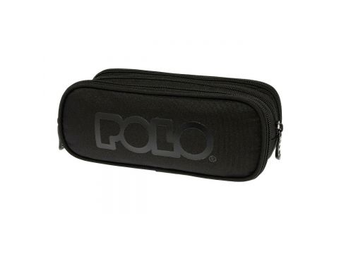 Polo Box Pencil Case Triple με 3 Θήκες Μαύρο 2024 937005-2000