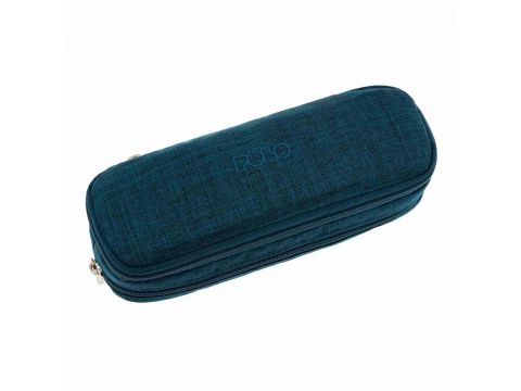 Polo Κασετίνα Οβάλ Pencil Case Duo Box 2022 Jean Σκούρο Μπλε 9-37-004-5801