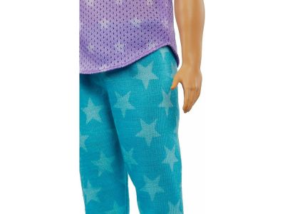Mattel Barbie Ken Fashionistas Doll 164, Με καστανά Μωβ Μαλλιά Μωβ Μπλούζα Malibu Και και Γαλάζιο Παντελόνι DWK44 / GRB69