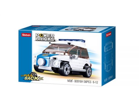 Sluban Police Car 56τμχ M38-B0916H Sluban Police Car 56τμχ M38-B0916H
