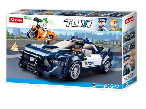 SlubanTown Police Car Village 284τμχ M38-B1063