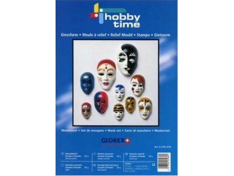 Glorex Mask set Καλούπι Μάσκα 10τμχ για Πηλό / Σαπούνι / Υγρό Γυαλί 62701910