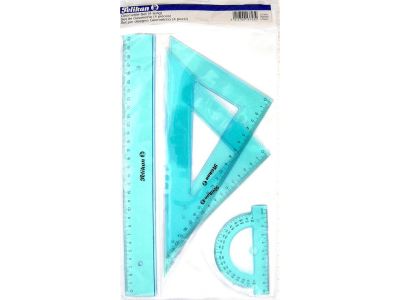 Pelikan Σετ 4 Γεωμετρικά Όργανα Πλαστικά Διάφανα 137430 