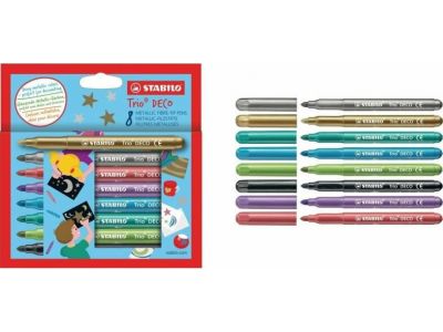 Μαρκαδόροι Ζωγραφικής Stabilo Metallic Trio Deco 377/8 Μαρκαδόροι Ζωγραφικής Stabilo Metallic Trio Deco 377/8