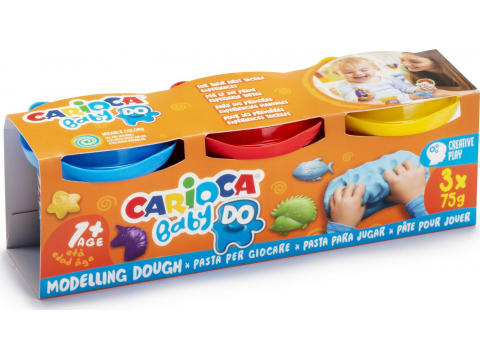 CARIOCA BABY ΠΛΑΣΤΟΖΥΜΑΡΑΚΙΑ  1+ ΣΕΤ 3τεμ Χ 75gr 43179