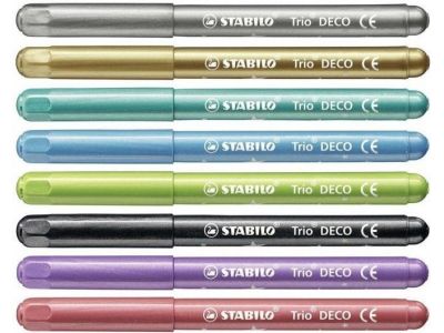 Μαρκαδόροι Ζωγραφικής Stabilo Metallic Trio Deco 377/8 Μαρκαδόροι Ζωγραφικής Stabilo Metallic Trio Deco 377/8