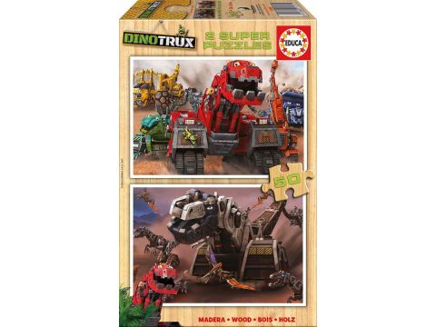 EDUCA 2 Παζλ 50 Τεμαχίων ΞΥΛΙΝΟ DINOTRUX
