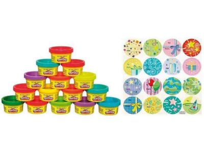 Hasbro Play-Doh Party Bag Βαζάκια Πλαστελίνης 2+ Ετών Σετ 10τμχ 420gr 18367