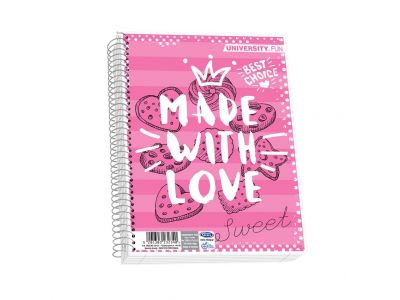 Τετράδιο Skag Σπιράλ UNIVERSITY FUN 17X25 5Θεμάτων Διάφορα σχέδια  Ν.2505