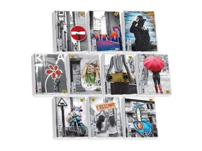 Τετράδιο Skag Σπιράλ STREET ICONS A4 4Θεμάτων Διάφορα σχέδια  Ν.7284