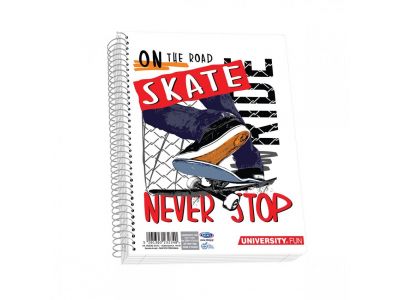 Τετράδιο Skag Σπιράλ UNIVERSITY FUN 17X25 5Θεμάτων Διάφορα σχέδια  Ν.2505