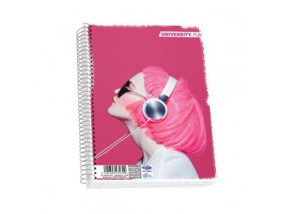 Τετράδιο Skag Σπιράλ UNIVERSITY FUN 17X25 5Θεμάτων Διάφορα σχέδια  Ν.2505