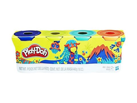 Hasbro Play-Doh Βαζάκια Πλαστελίνης 2+ Ετών Σετ 4τμχ 448gr E4867