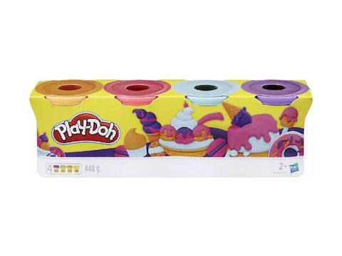Hasbro Play-Doh Βαζάκια Πλαστελίνης 2+ Ετών Σετ 4τμχ 448gr E4869
