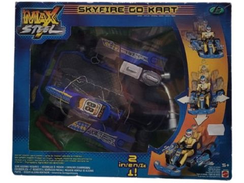 Mattel Max Steel Skyfire Go Kart 2 in 1 Model 2001 53361