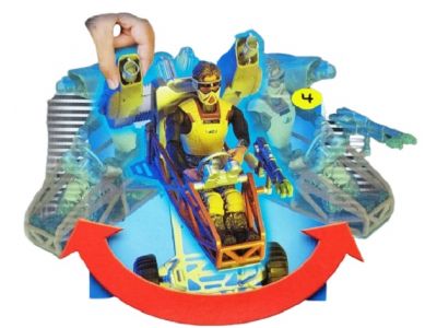 Mattel Max Steel Sahara Moto-Cannon Model 2002 55358