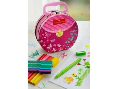 Faber Castell ΣΕΤ AWF CONNECTOR HANDBAG ΡΟΖ 33 ΜΑΡΚΑΔΟΡΩΝ 155537