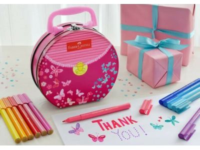 Faber Castell ΣΕΤ AWF CONNECTOR HANDBAG ΡΟΖ 33 ΜΑΡΚΑΔΟΡΩΝ 155537