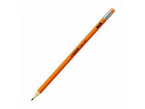 Stabilo Neon Μολύβι 2B με Γόμα Πορτοκαλί 4907