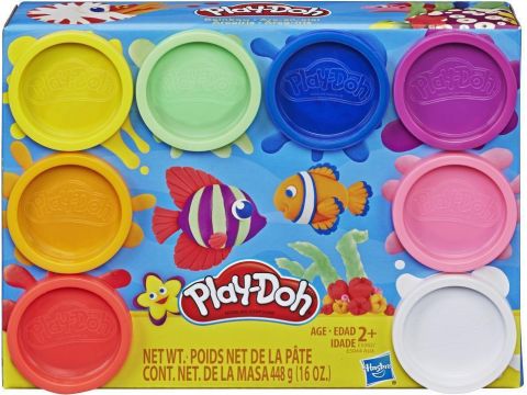 Hasbro Play-Doh 8 Πλαστοζυμαράκια Πλαστελίνης Sea Rainbow για 2+ Ετών E5062