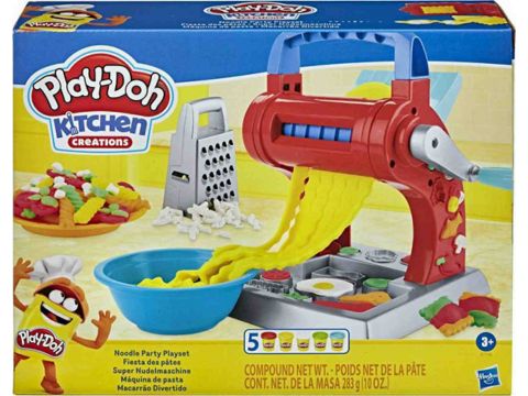 Hasbro Play-Doh Πλαστελίνη - Παιχνίδι Kitchen Creations Noodle Party για 3+ Ετών, 5τμχ E7776