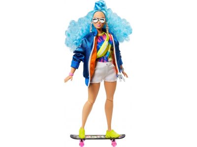 Mattel Κούκλα Barbie Extra Blue Curly Hair για 3+ Ετών GRN27/GRN30