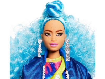 Mattel Κούκλα Barbie Extra Blue Curly Hair για 3+ Ετών GRN27/GRN30