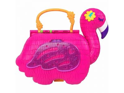 Mattel Polly Pocket Flamingo Party Πινιάτα Έκπληξη, 26 Εκπλήξεις Κούκλες Margot & Friend, Pop And Swap Feature HGC41 