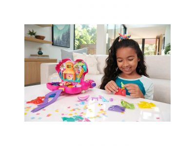 Mattel Polly Pocket Flamingo Party Πινιάτα Έκπληξη, 26 Εκπλήξεις Κούκλες Margot & Friend, Pop And Swap Feature HGC41 