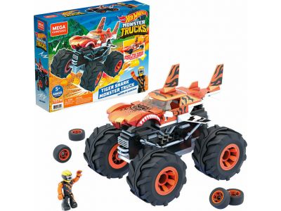  Mattel Mega Bloks Τουβλάκια Hot Wheels: Monster Trucks Tiger Shark 187τμχ GVM26