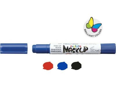 Exas Χρώματα Προσώπου Carioca Maskup Κοκκινο/Μπλε/Μαύρο 3τμχ 43050