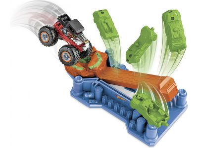  Mattel Hot Wheels Πίστα Monster Trucks Εκτόξευση & Σύγκρουση GVK08