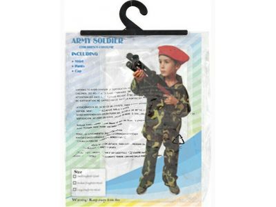 Αποκριάτικη Παιδική Στολή Στρατιώτης Κοκκινοσκούφης  3-2029